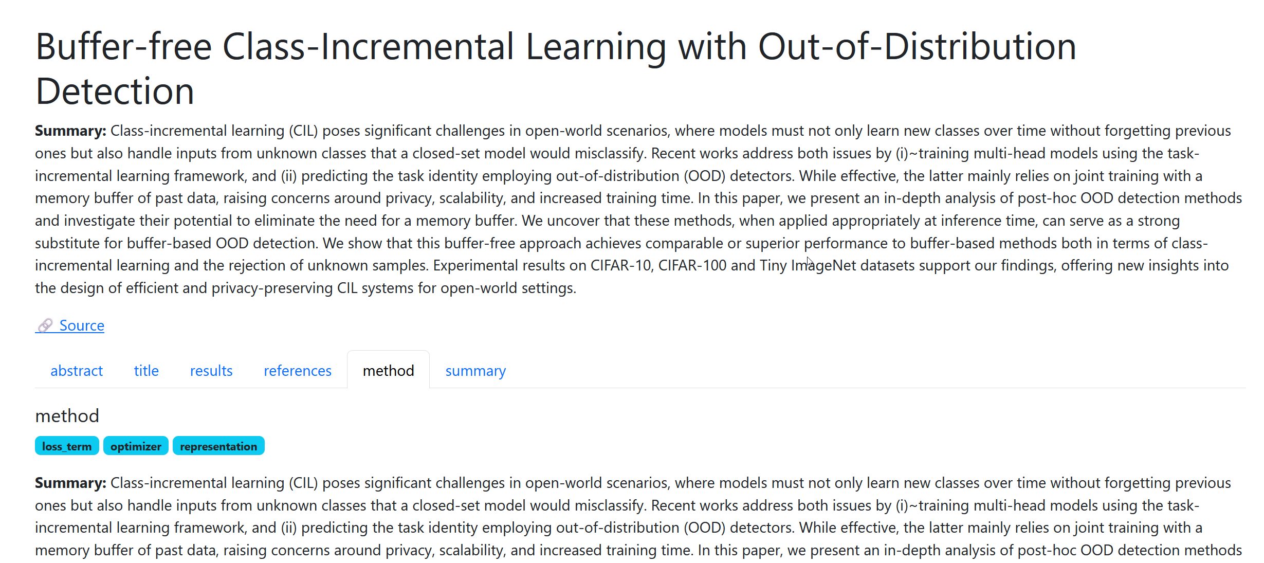 Document Profile View in SIS